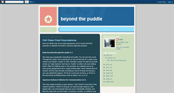 Desktop Screenshot of beyondthepuddle.blogspot.com