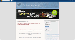Desktop Screenshot of livestreamgame-sports.blogspot.com