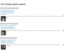 Tablet Screenshot of livestreamgame-sports.blogspot.com