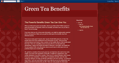 Desktop Screenshot of greentea--benefits.blogspot.com