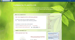 Desktop Screenshot of farmaciaplantelor.blogspot.com