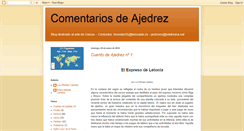 Desktop Screenshot of comentariosdeajedrez.blogspot.com