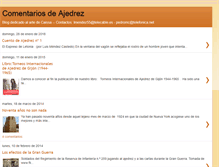 Tablet Screenshot of comentariosdeajedrez.blogspot.com