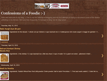 Tablet Screenshot of confessionsofthefoodie.blogspot.com