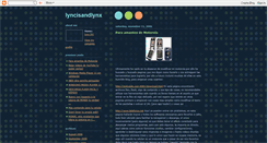 Desktop Screenshot of lyncisandlynx.blogspot.com