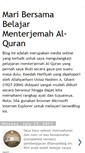 Mobile Screenshot of belajarterjemahalquran.blogspot.com