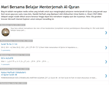 Tablet Screenshot of belajarterjemahalquran.blogspot.com