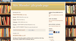 Desktop Screenshot of mrsrhoades5thgradepage.blogspot.com