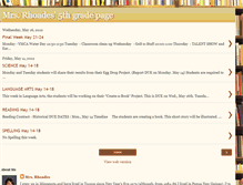 Tablet Screenshot of mrsrhoades5thgradepage.blogspot.com