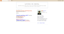 Desktop Screenshot of livingin-china.blogspot.com