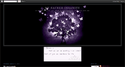 Desktop Screenshot of mysacredinsanity.blogspot.com