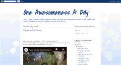 Desktop Screenshot of oneawesomenessaday.blogspot.com