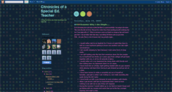 Desktop Screenshot of chroniclesofaspecialedteacher.blogspot.com