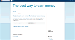 Desktop Screenshot of earnmoneythebestway.blogspot.com