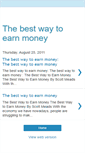 Mobile Screenshot of earnmoneythebestway.blogspot.com