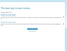 Tablet Screenshot of earnmoneythebestway.blogspot.com