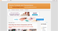 Desktop Screenshot of disneycontests.blogspot.com