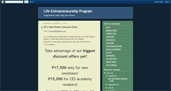 Desktop Screenshot of lifeentrepreneurship.blogspot.com