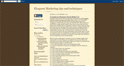 Desktop Screenshot of eloquentmarketing.blogspot.com