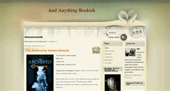 Desktop Screenshot of andanythingbookish.blogspot.com