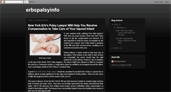 Desktop Screenshot of erbspalsyinfo.blogspot.com