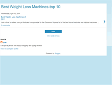 Tablet Screenshot of bestweightlossmachines.blogspot.com