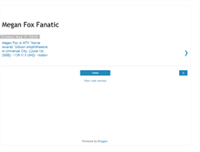 Tablet Screenshot of meganfoxfanatic.blogspot.com