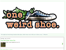 Tablet Screenshot of oneweirdshoe.blogspot.com