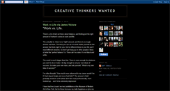 Desktop Screenshot of creativethinkerswanted.blogspot.com