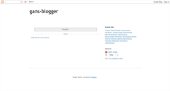Desktop Screenshot of gans-blogger.blogspot.com