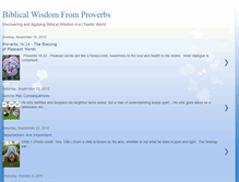 Tablet Screenshot of biblicalwisdomfromproverbs.blogspot.com