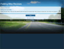 Tablet Screenshot of folding-bike-review.blogspot.com
