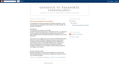 Desktop Screenshot of pasaportevenezolano1.blogspot.com