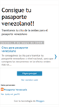Mobile Screenshot of pasaportevenezolano1.blogspot.com