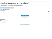 Tablet Screenshot of pasaportevenezolano1.blogspot.com