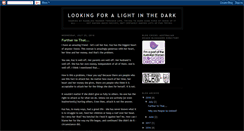 Desktop Screenshot of llokingforalightinthedark.blogspot.com