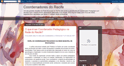 Desktop Screenshot of coordenadoresdorecife.blogspot.com