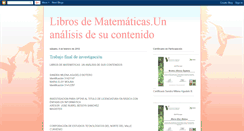 Desktop Screenshot of anlisiscontenidolibrosdematematicas.blogspot.com