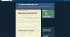 Desktop Screenshot of deespiritualidadyotrascosas.blogspot.com