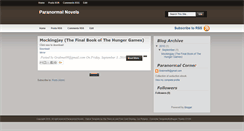 Desktop Screenshot of paranormalnovels.blogspot.com