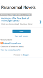 Mobile Screenshot of paranormalnovels.blogspot.com