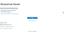 Tablet Screenshot of paranormalnovels.blogspot.com