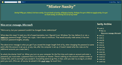 Desktop Screenshot of mistersanity.blogspot.com