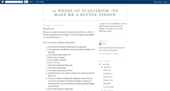 Desktop Screenshot of 10weeksofplagiarism.blogspot.com