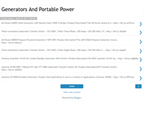 Tablet Screenshot of generatorsandportablepower.blogspot.com