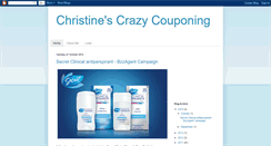 Desktop Screenshot of christinescrazycouponing.blogspot.com