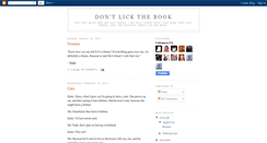 Desktop Screenshot of dontlickthebook.blogspot.com