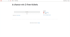 Desktop Screenshot of 2-free-tickets.blogspot.com