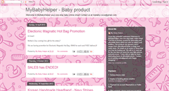 Desktop Screenshot of mybabyhelper.blogspot.com