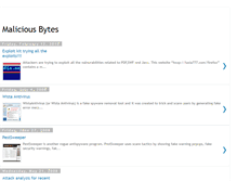 Tablet Screenshot of maliciousbytes.blogspot.com